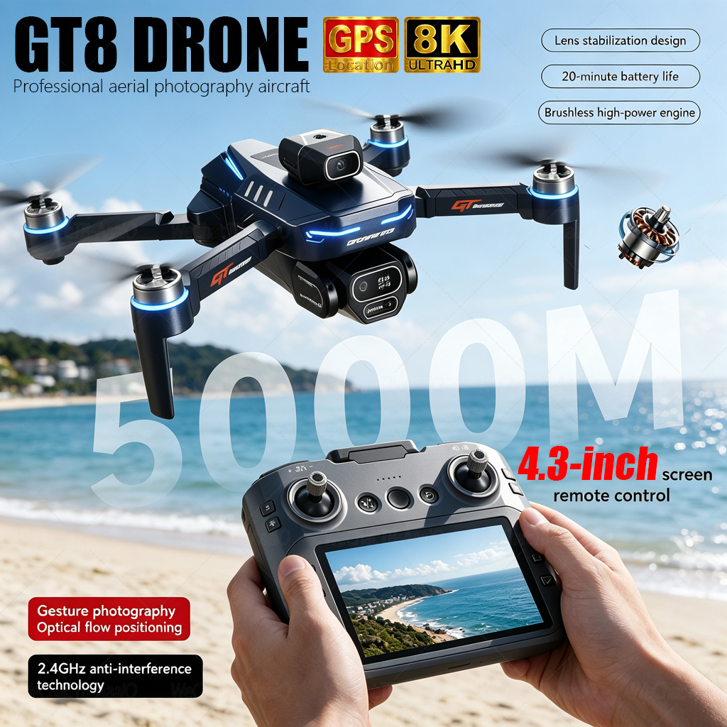 Drone Rc Plegable - NEW GT8 HD RC Drone 4K