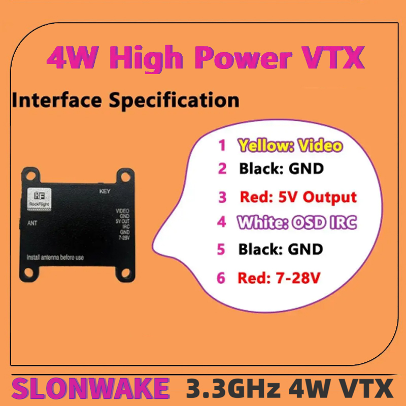 SLONWAKE FPV 3.3G 16CH 4000mW  - Rc Transmitter review and price