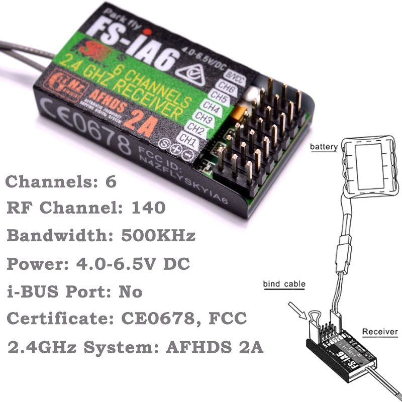 Flysky FS-IA6 Receiver 6CH Dua - Drone Rc Controller And Receiver review and price