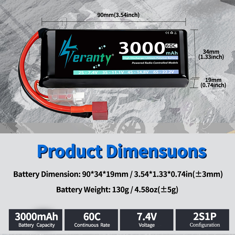 TERANTY 2S 3000mAh Lipo Batter - Drone Lipo Battery review and price