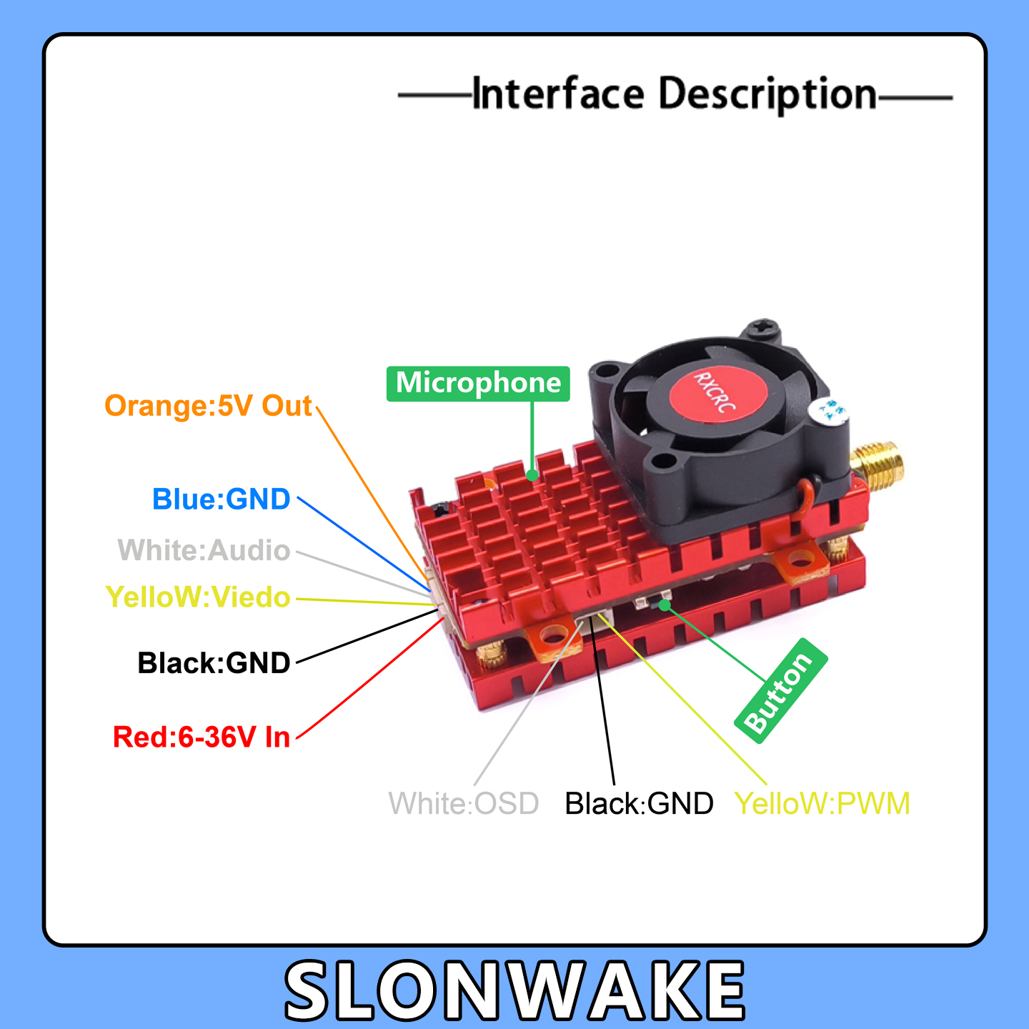 SLONWAKE 5.8G 2W VTX FPV 1800T - Drone Rc Plegable review and price