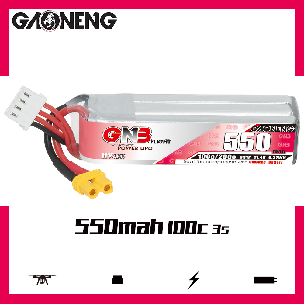 GNB HV 11.4V 550mAh 100C/200C  - Drone Lipo Battery review and price