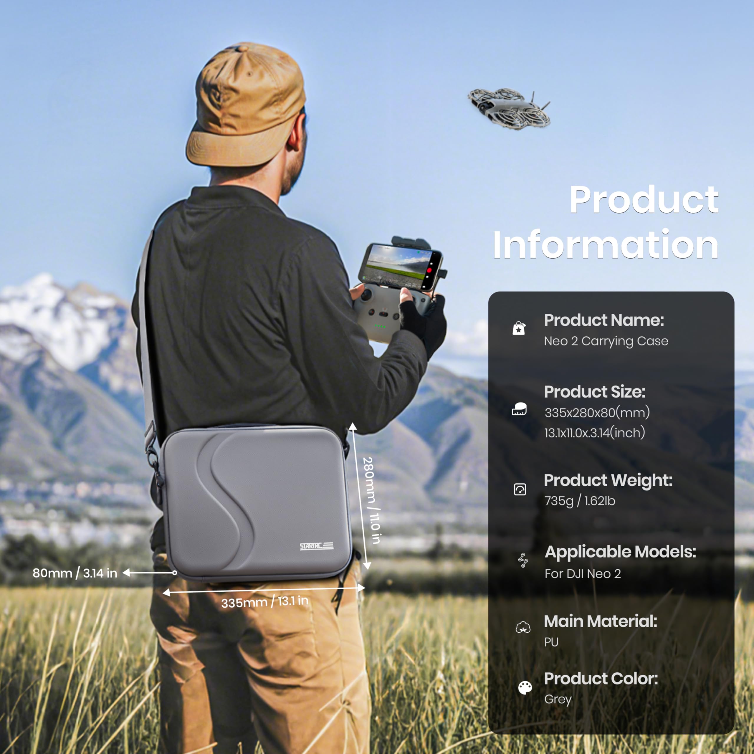 Carrying Case for DJI Neo 2 Ac - Drone Dji Rc N3 review and price