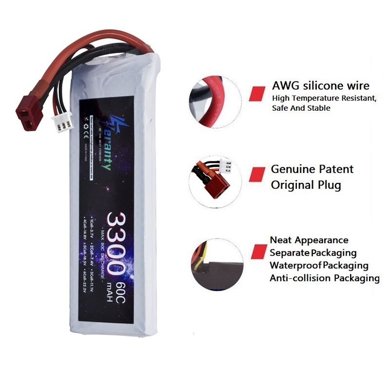 2S 7.4V LiPo Battery 3300mAh 6 - Drone Lipo Battery review and price
